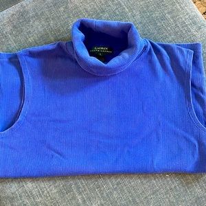 Ralph Lauren Blue Sleeveless Turtleneck